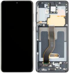 Samsung GH82-22145A Gyári Samsung Galaxy S20 Plus OLED kijelző érintővel Fekete kerettel előlap (GH82-22145A)