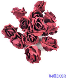  Polifoam rózsa virágfej 6 cm - Bordó