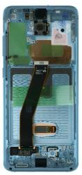 Samsung GH82-22123B Gyári Samsung Galaxy S20 / S20 5G AMOLED kijelző érintővel Kék kerettel előlap (GH82-22123B)