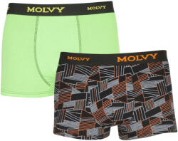 Molvy 2PACK Boxeri bărbați Molvy multicolori (2MP-2637-BEU) L (169205)