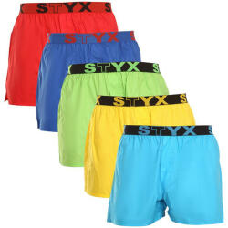 Styx 5PACK Boxeri largi bărbați Styx elastic sport multicolor (B96769646869) S (163475)