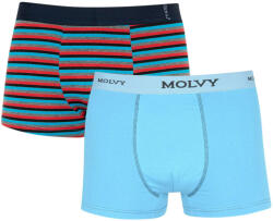 Molvy 2PACK Boxeri bărbați Molvy multicolori (2MP-305-BEU) M (169203)