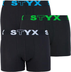 Styx 3PACK boxeri bărbați Styx long elastic sport negru (U9606162) M (154981)