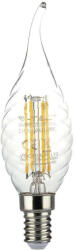 V-TAC Átlátszó LED izzó filament COG E14 C35 4W 3000K gyertyaláng - 214308