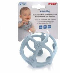 Reer Jucarie pentru dentitie si minge 2in1, silicon, albastra, 0 luni+, reer bite&play 79273 (RE79273)
