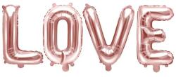 PartyDeco Balon LOVE din folie roz-auriu 140 x 35 cm
