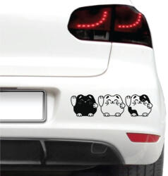 4 Decor Sticker auto - Trei pisicute