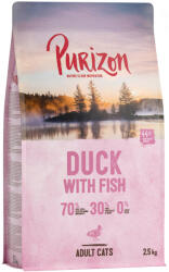 Purizon 2, 5kg Purizon Adult kacsa & hal - gabonamentes száraz macskatáp