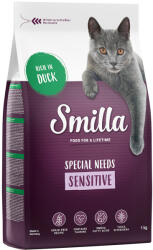 Smilla 1kg Smilla Adult Sensitive gabonamentes kacsa száraz macskatáp