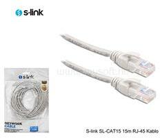 S-Link Kábel - SL-CAT15 (UTP patch kábel, CAT5e, szürke, 15m) (S-LINK_2646) (S-LINK_2646)