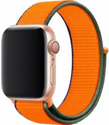 Eternico Airy Apple Watch 42mm / 44mm / 45mm - Coral Orange and Brown edge (AET-AWAY-CoOrB-42)