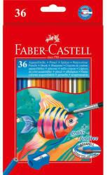 Faber-Castell Creioane Colorate Acuarela FABER-CASTELL FC114437, 36 Buc + pensula (FC114437)