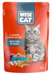 Wise Cat cat, hrana umeda pentru pisici cu peste in sos - 24x100 g