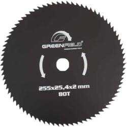 Green Field Disc din oțel, cu 80 dinți, Ø255 x Ø25.4 x 2.0 mm (GA-DISC_80T_2MM)