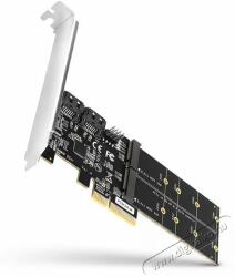 AXAGON PCES-SA4M2 2db belső SATAIII portos + 2db SATA M. 2 foglalat PCI-Express kártya