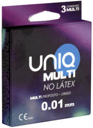 Uniq Multi Unisex No Latex 0.01mm Condoms 3 pack