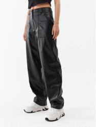 Calvin Klein Jeans Pantaloni din imitație de piele J20J221385 Negru Regular Fit