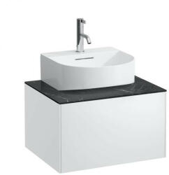 Laufen Sonar matt fehér alsószekrény 57, 7x45, 7x34, 1 cm egy fiókkal, kerámia pulttal H4054310341431 (H4054310341431)