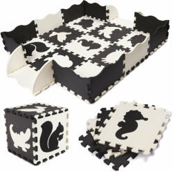  Hab puzzle - oktató szőnyeg 114x114cm Black White (KX6270)