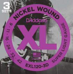 D'Addario D`Addario EXL120-3D - Corzi Chitara Electrica 3 Pack (EXL120-3D)