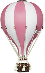 Superballoon Dekor hőlégballon - Rózsaszín fehérrel L (737-30)