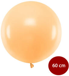 PartyDeco S. r. o Világos barack lufi, 60 cm / 1 db