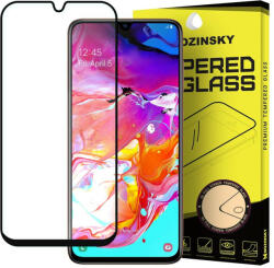 Rexdigital Samsung Galaxy A70 A70s karcálló edzett üveg TELJES KÉPERNYŐS FEKETE Tempered Glass kijelzőfólia kijelzővédő fólia kijelző védőfólia eddzett SM-A705F