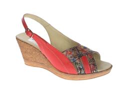 MITVAS Sandale dama de vara cu platforme de 7 cm, din piele naturala, rosu, BOX, S50RBOX - ciucaleti