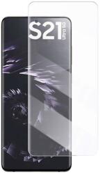 Samsung Galaxy S21 Ultra SM-G998 karcálló edzett üveg HAJLÍTOTT TELJES KIJELZŐS Tempered Glass kijelzőfólia kijelzővédő fólia kijelző védőfólia eddzett UV