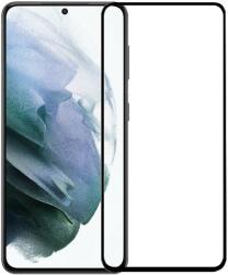 Samsung Galaxy S22 Ultra karcálló edzett üveg TELJES KIJELZŐS Fekete keretes Tempered Glass kijelzőfólia kijelzővédő fólia kijelző védőfólia eddzett SM-S908 - bluedigital