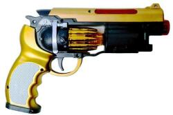 Pistol de jucarie pentru copii, butoias rotativ, sunete realiste, 23 cm (NBNGJ351)