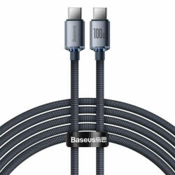 Baseus Cablu de date Type-C to Tip C, 100 W, 1.2m, negru- Baseus Crystal Shine