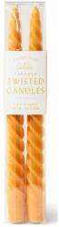 Paddywax Lumânare decorativă, 25, 4 cm - Paddywax Tapered Twisted Candles Golden 2 buc