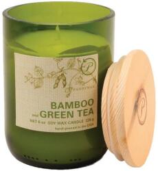 Paddywax Lumânare aromată Bamboo + Green Tea - Paddywax Eco Green Recycled Glass Candle Bamboo + Green Tea 226 g