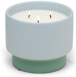 Paddywax Lumânare parfumată Saltwater Suede, 3 fitile - Paddywax Colour Block Ceramic Candle Blue Saltwater Suede 453 g