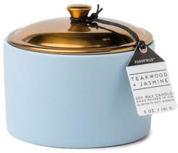 Paddywax Lumânare parfumată Lemn de tec și iasomie - Paddywax Hygge Ceramic Candle Blue Teakwood & Jasmine 141 g