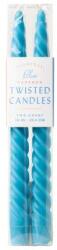 Paddywax Lumânare decorativă, 25, 4 cm - Paddywax Tapered Twisted Candles Blue 2 buc