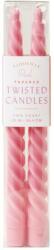 Paddywax Lumânare decorativă, 25, 4 cm - Paddywax Tapered Twisted Candles Pink 2 buc