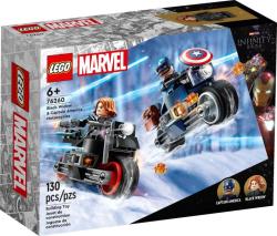 LEGO® Marvel - Fekete Özvegy és Amerika Kapitány motorkerékpárok (76260)