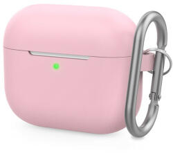  Phoner Simple Apple Airpods 3 szilikon tok akasztóval, rózsaszín - ionstore