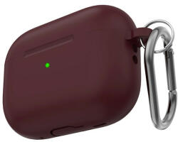  Phoner Simple Apple Airpods Pro 2 szilikon tok, csuklópánttal, burgundi - ionstore
