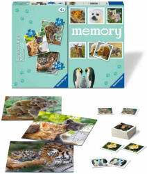 Ravensburger Puzzle + Joc Memory Animale, 25/36/49 Piese (RVSPC20984) Puzzle