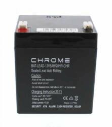Chrome Battery Acumulator plumb acid Chrome 12V 5AH, BAT-LEAD-12V5AH-CHR (BAT-LEAD-12V5AH-CHR)