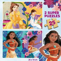 Educa Puzzle din lemn Disney Princess Educa 2x25 piese de la 3 ani (EDU19671) Puzzle