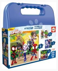 Educa Puzzle Spidey & his Amazing friends Progressive Educa 6-9-12-16 piese în valiză de la 3 ani (EDU19580) Puzzle