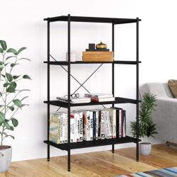 vidaXL Unitate cu rafturi pe 4 niveluri, negru, 80x40x130 cm (336343) Biblioteca