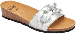Scholl RAVELLO ezüst női papucs Bioprint talppal 36