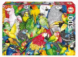 Educa Puzzle Parrots Educa 500 darabos és Fix ragasztó (19547)