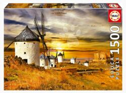 Educa Puzzle Wind Mills Consuegra Educa 1500 darabos és Fix ragasztó (19618)