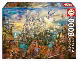 Educa Puzzle Dream Town Educa 8000 darabos és Fix ragasztó (19570)